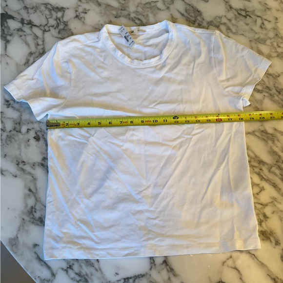 NWT Madewell Cotton Perfect Crewneck White TShirt pallet dust washed by hand - Picture 11 of 16